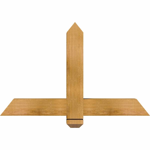 Ekena Millwork Eugene Rough Sawn Timber Gable Bracket, Western Red Cedar, 36"W x 23"H x 4"D x 4"F, 15/12 Pitch GBW036X23X0404EUG00RWR - main